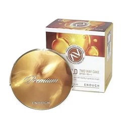 Пудра для лица с морским коллагеном и золотом + сменный блок ENOUGH, 11 г