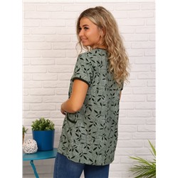 М32 Туника укороченная (веточка на фоне хакки)
