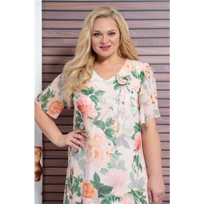 Alani Collection 1920 персиковые_цветы, Платье