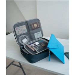 Органайзер для документов А4 с кодовым замком Синий