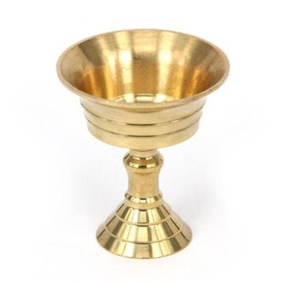Лампадка ФИГУРНАЯ МАЛАЯ (латунь, высота 4,4 см., диаметр чаши 3,8 см.), 1 шт.