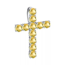 Подвеска из серебра куб.циркон., Л-26831ж