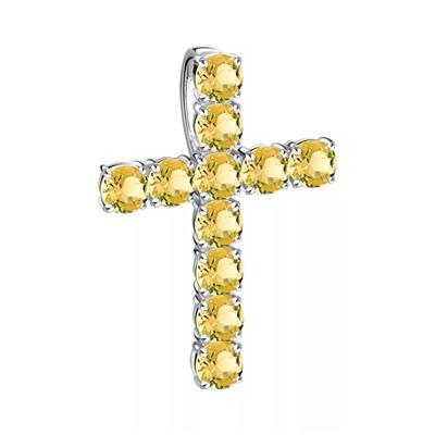 Подвеска из серебра куб.циркон., Л-26831ж