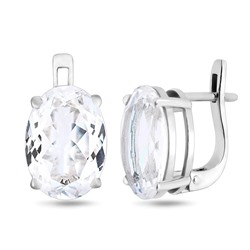 Серьги, горный хрусталь кварц, Ю-200М40