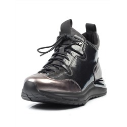 CXR118-2P BLACK/BRONZE Ботинки женские (натуральная кожа, байка) размер 37