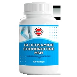 GLUCOSAMINE CHONDROITIN MSM, Dr.Mybo (Глюкозамин Хондроитин МСМ), 120 капс.