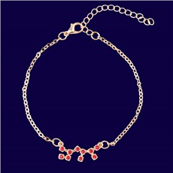 Браслет созвездие ВОДОЛЕЙ (рубиновый), Giftman, 1 шт.