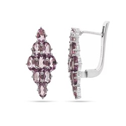 Серьги из серебра аметист, Анхела
