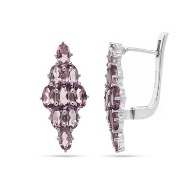 Серьги из серебра аметист, Анхела