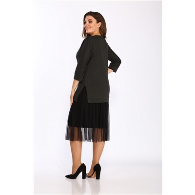 Lady Style Classic 1457/2 хаки_черный, Платье