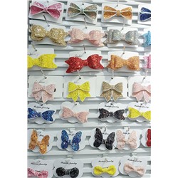Патч с блестками 6,5*5 см "Бабочка" (20 шт) SF-1874, ассорти