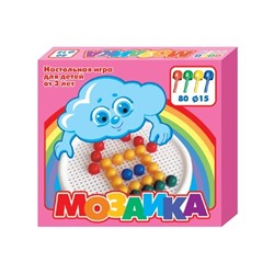 Детская круглая пластмассовая мозаика (80 элементов)