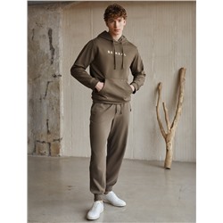 Брюки из тонкого футера с карманом на молнии