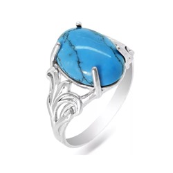 Кольцо из серебра бирюза пресс., СПН4050