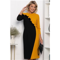 Платье Эванесса (черно-желтое) П12748-35М