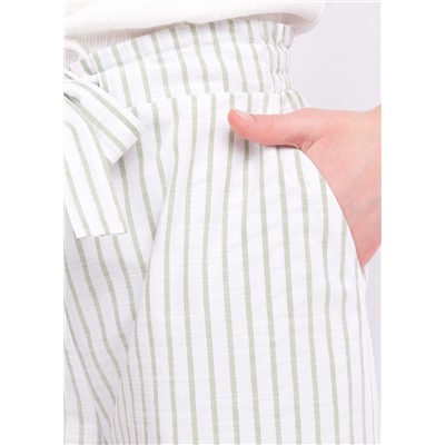CLE Брюки дев. 822680/34ппн, молочный/зелёный