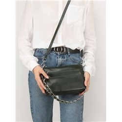 Сумка женская натуральная кожа GU 2033-3239,  1отд+карм/пер,  плечевой ремень,  зеленый 247832