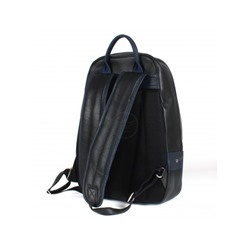 Сумка мужская натуральная кожа MT-547-10 (рюкзак),  1отд,  2внут+3внеш карм,  черный флотер/синий флотер (4408)   208016