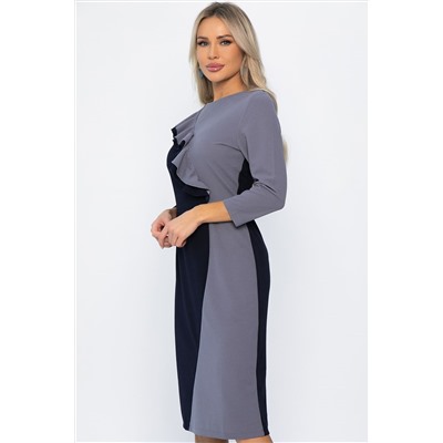 Платье Эванесса (серо-синие) П12745-35М