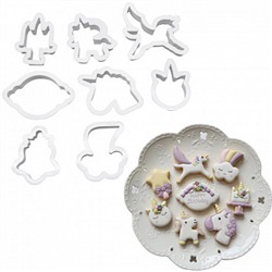 Набор вырубок для пряников "Единорожки №1", 8 шт