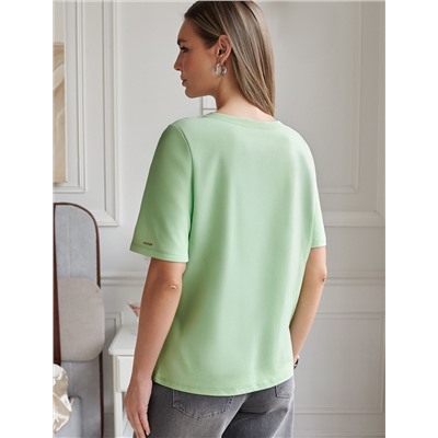 Футболка из 100% хлопка с V-образным вырезом