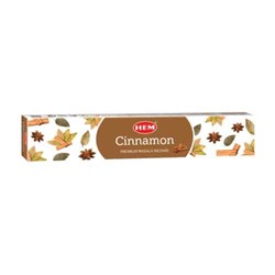 CINNAMON Premium Masala Incense, Hem (КОРИЦА премиум масала благовония палочки, Хем), уп. 15 г.