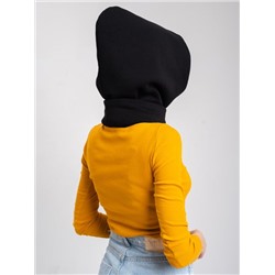 Капюшон трикотажный черный