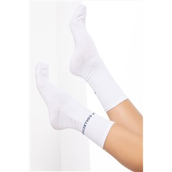 Носки LT Collection (белые/синяя надпись)