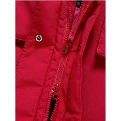 Парка зимняя подростковая для девочки красного цвета 9344Kr