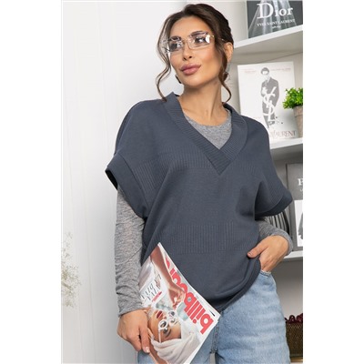 Костюм трикотажный Уютный шарм (серо-синий) К14251-5М