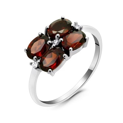 Кольцо из серебра гранат, Келли