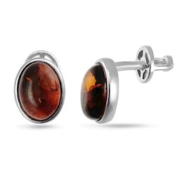 Серьги, янтарь, СПН134