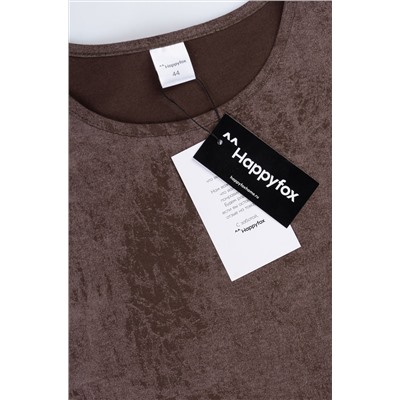 Женская удлиненная футболка с разрезами Happyfox