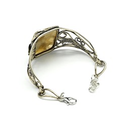 Браслет цитрин, 18,5см.