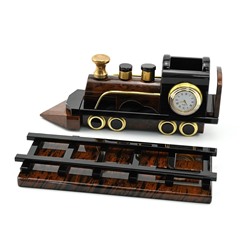 Композиция из обсидиана "Паровоз" 235*105*130мм