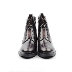 XH-FT285-906-2M COFFEE Ботинки женские (натуральная кожа, натуральный мех) размер 34