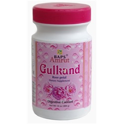GULKAND Rose Petal, BAPS Amrut (ГУЛКАНД джем из лепестков роз, БАПС Амрут), 400 г.