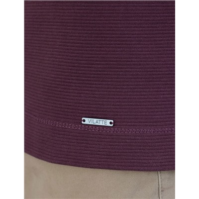 Джемпер базовый из мягкого фактурного трикотажа с круглым воротом