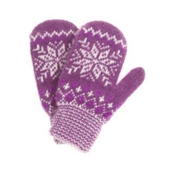 Варежки детские "Снежинка" 3 цвета 0804-28