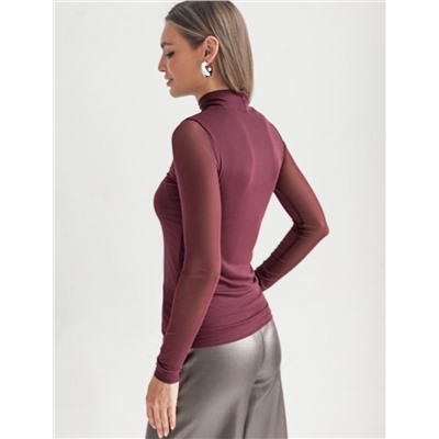 Водолазка с прозрачными рукавами