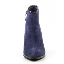 D8-4187 DARK BLUE Ботильоны женские (натуральная замша, байка) размер 34