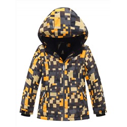 Горнолыжный костюм зимний для мальчика оранжевого цвета 9435O