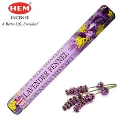 Hem Incense Sticks LAVENDER FENNEL (Благовония ЛАВАНДА ФЕНХЕЛЬ, Хем), уп. 20 палочек.