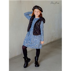 Платье Эля max синие листья ФЖ