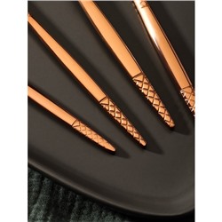 Набор столовых приборов из нержавеющей стали Magistro «Античность», 4 предмета, цвет бронзовый