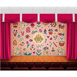 Занавес Пасхальный дизайн 20