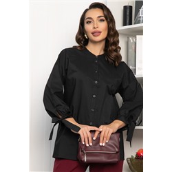 Блуза с завязками Ажур (черная) Б14387-10М
