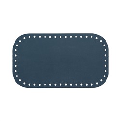 Кожа - Дно для сумки 12 х 21 см. Navy blue