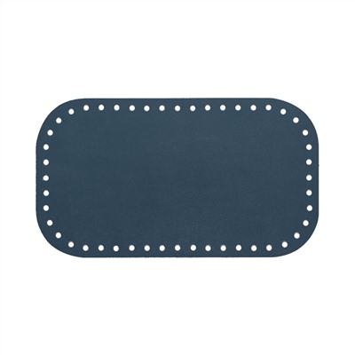 Кожа - Дно для сумки 12 х 21 см. Navy blue