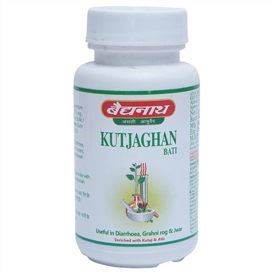 KUTJAGHAN BATI, Baidyanath (КУТДЖАДХАН БАТИ при дизентерии и диарее, Бадьянатх), 40 таб.